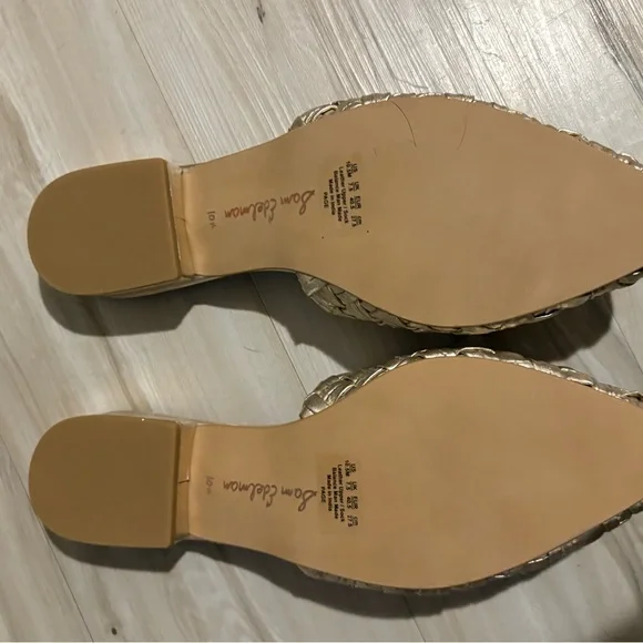 Sam Edelman Silver Woven Mules - Picture 3 of 5